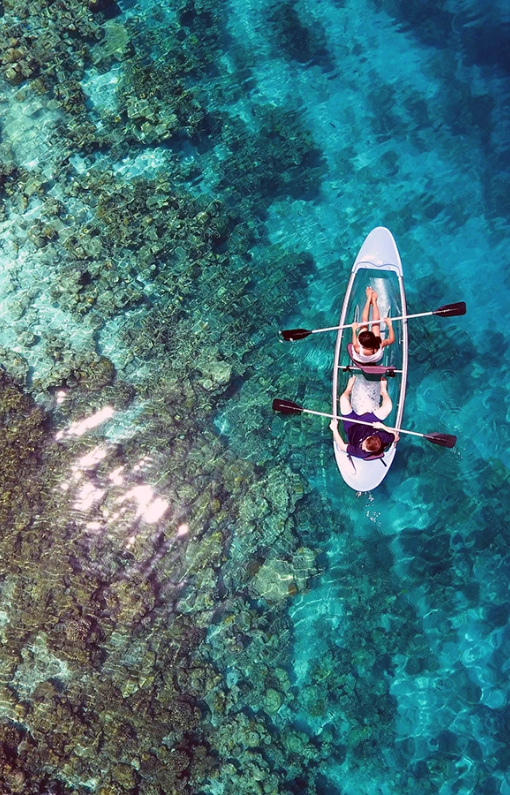 People kayaking